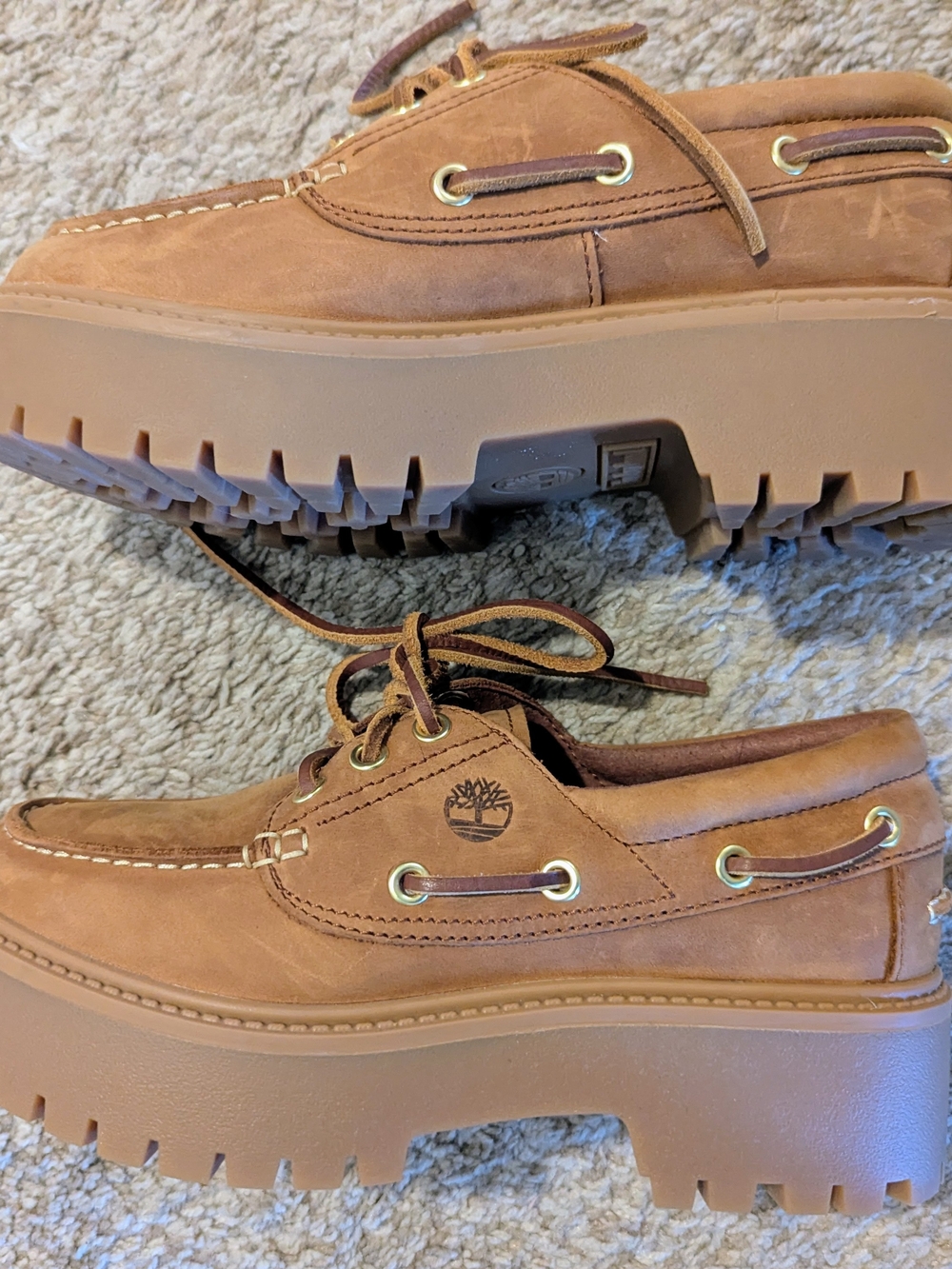 Timberland Women’s Brown Lug-Sole Boat Shoes